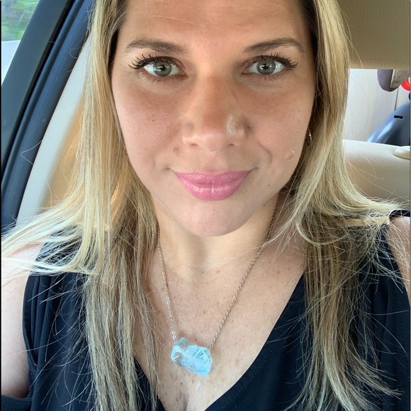 Raw Aquamarine 18K Gold Necklace - Picture 2 of 8